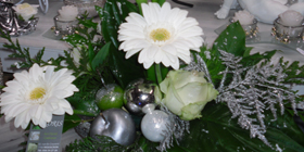 Composition pour Noël aux couleurs argenté